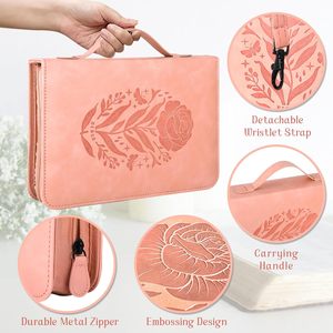 Free Sample Waterproof Fashion Imitation Leather Bible case Bag With a Personalized Logo/<b>bookmark</b> and Sturdy <b>Metal</b> Zipper - Product Image 2