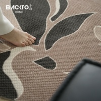 BACKTO Home Furnishing Neuer Gewebter Teppich im Chinesischen Stil, Südostasiatischer Runder Moderner Woll-Ananas-Schlaufen-Teppich mit Orientalischem Vintage-Druck