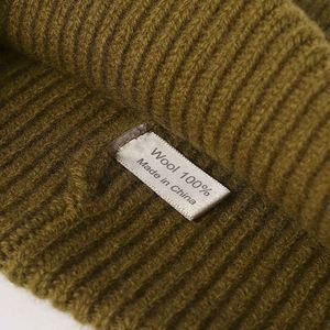 Wholesale Luxury 100% Wool Women's Beanie Cap Solid Colour Knitted Winter <b>Hat</b> <b>for</b> Travel - Product Image 5