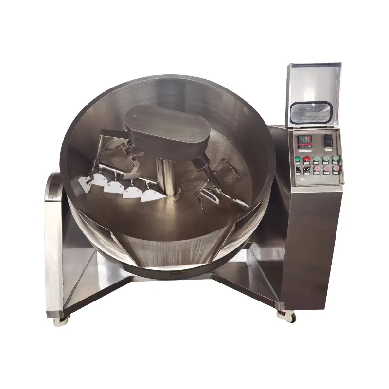 Industrial Cooking 304 Stainless Steel Jacketed Kettle With High Mixer Double Jacketed Kettle