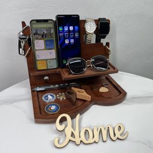 מותאם אישית חדש עץ שולחן טלפון טעינת תחנת עגינה אפר מפתח מחזיק חדרן ארגונית - Product Image 2