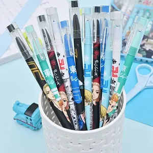 Anime Tokyo xóa được bút 0.5mm có thể giặt huyền diệu Gel bút màu xanh đen Mực Nạp trẻ em trường văn phòng phẩm văn phòng phụ kiện Quà Tặng
