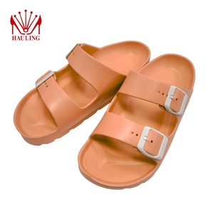 Sandales élégantes en EVA à double bride, vente en gros, logo personnalisé, boucle réglable, antidérapantes, pour la plage, rehaussantes - Product Image 1