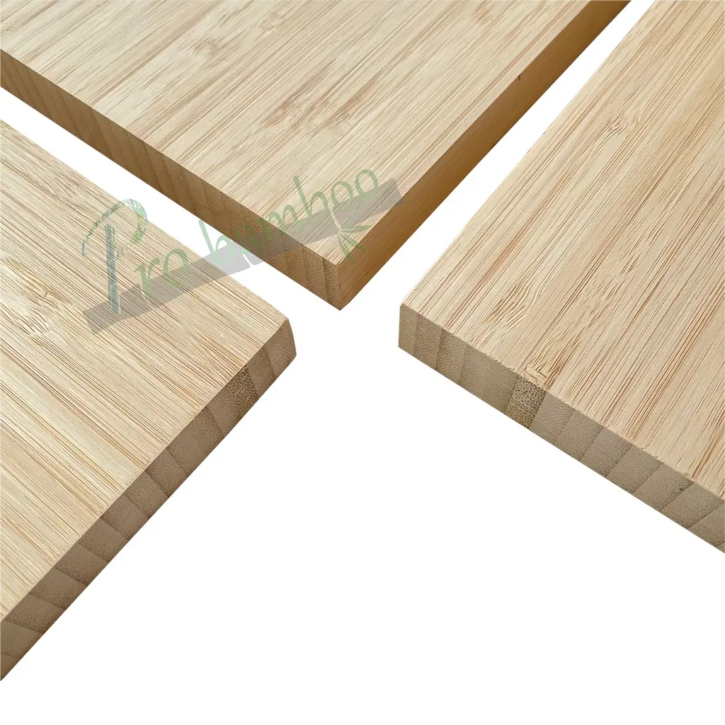 Planches de meubles en bambou naturel pour plan de travail en cuisine dans le bureau structure latérale à 1 couche conçue pour les poutres en bambou