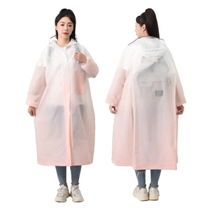 Imperméable de moto simple réutilisable pour hommes et femmes Long Full Body Imperméable à la pluie Riding Special Electric Bike Waterproof EVA Logo Hood - Product Image 1