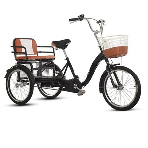 Triciclo Tándem de Acero de 24 Pulgadas y 7 Velocidades <span class=keywords><strong>para</strong></span> 2 <span class=keywords><strong>Adultos</strong></span>, con Frenos de Disco, Triciclo <span class=keywords><strong>para</strong></span> <span class=keywords><strong>Adultos</strong></span> Barato en Venta, Venta al por Mayor en China - Product Image 3