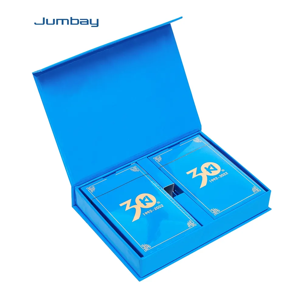 Werbeartikel Hochwertige Werbung Double Deck Pack Benutzer definierte CMYK GIFT 2 Deck Tuck Box Spielkarte