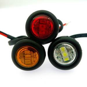 Nuevo <span class=keywords><strong>IDUN</strong></span> 12V/24V Mini 3/4 ''Montaje de ojal de policarbonato redondo 3 Leds Luz de posición lateral para remolques Camiones Hecho en China - Product Image 1