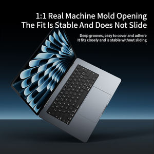 Film de <span class=keywords><strong>clavier</strong></span> réutilisable, lavable, ultra-fin, imperméable, anti-poussière, en TPU haute transparence VOKAMO pour <span class=keywords><strong>MacBook</strong></span> <span class=keywords><strong>Pro</strong></span>/Air modèle 2025 - Product Image 5