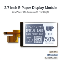 E-Paper Pasif Bertenaga NFC 2,8 Inci dengan Resolusi Tinggi, Kecerahan 100cd/m2, Tanpa Baterai, Transfer Data Nirkabel