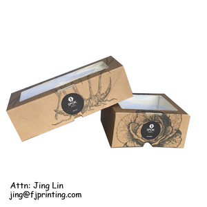 Caja de papel plegable para comida vegana verde <span class=keywords><strong>sushi</strong></span> ensalada de cartón blanco grado alimenticio impresión personalizada respetuosa con el medio ambiente con tapa - Product Image 4
