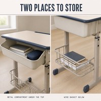Ensemble de bureau et chaise réglables pour écoles, tailles personnalisées, tables et chaises pour salles de classe