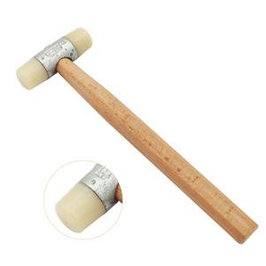 Martillo de Goma de Doble Cara Auble 0114 de 25 mm con Mango de Madera para Joyería y Artesanía en Madera - Product Image 2