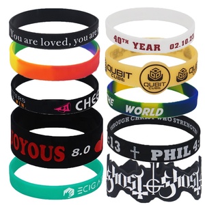 Braccialetti <span class=keywords><strong>in</strong></span> Gomma Fluorescenti per Bambini, Parco Acquatico, Acquario, Logo Personalizzato, Senza BPA, all'Ingrosso per Eventi Estivi e Regali Familiari - Product Image 6