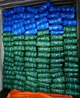 Bâche en PE de qualité économique en matériau recyclé, bleu argenté, pour l'agriculture et le camping
