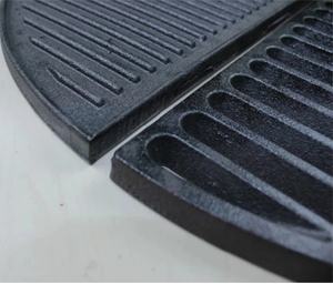 18 Inch Omkeerbare Halve Maan Gietijzeren Bakplaat Voor Kamado Grill, Grote Groene Eiergrill Kookplaat - Product Image 2