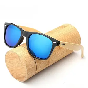 Venta caliente 2023 Moda hecha a mano CE UV400 LOGO personalizado Gafas de sol Espejo Madera Personalizar Hombres Bambú Gafas de Sol de madera