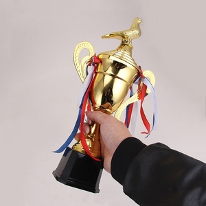 Trofeo de Diseño Especial para Ganadores de Carreras de Palomas, Premio, Recuerdo, Regalo, Trofeo de Aves, Premio Personalizado con Cinta Roja, Trofeo Grande de Metal - Product Image 6