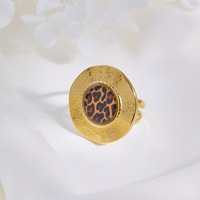 Ada Jewelry - Bagues pour femmes - Motif léopard - Ne se décolore pas - Plaqué or 18 carats - Bagues éternelles en acier inoxydable pour femmes