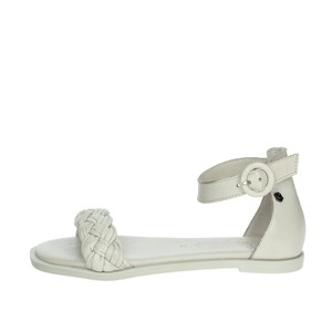 Sandali da donna con scivoli bassi grigi per il tempo libero 68547 un leggero Design piatto con lacci di tendenza alla moda - Product Image 1