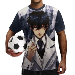 Custom Print On Demand Polyester Heren Voetbal Uniform Print Japanse Sport Anime Jongen T-Shirt Tweedimensionale Stijl Afdrukken - Product Image 4