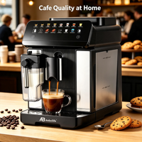 Machine à café électrique automatique pré-infusion avec moulin intégré, unité de brassage détachable, commande à une touche pour plusieurs types de café