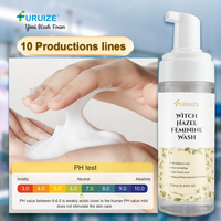 Furuize Witch Hazel Lavant Intime Apaisant Moussant pH Équilibré Maintient l'Hygiène Quotidienne Confort Disponible en Marque Blanche OEM