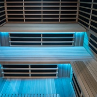 Livraison rapide Sauna infrarouge à lumière rouge de grande taille pour usage commercial, salle de sauna pour salle de sport