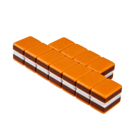 Jeu de Mahjong américain couleur beige clair, personnalisé, en acrylique à trois couches, tuiles numérotées résistantes à la décoloration