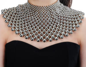 Collar de acrílico grueso para mujer, gargantilla de Moda Africana Tribal europea, cuentas de plástico, joyería, Collar de pechera exagerada - Product Image 3