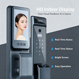 Serrure de porte intelligente personnalisable avec reconnaissance faciale, en acier inoxydable, Wi-Fi, stockage cloud, déverrouillage par reconnaissance de porte en acier de grade C, système de sécurité pour porte. - Product Image 3
