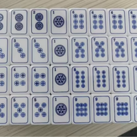 Nouvel ensemble de mahjong américain haut de gamme 2026, 160 tuiles en acrylique double couche, style porcelaine bleue et blanche, portable avec tapis de jeu