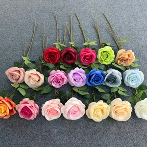 Rosas <span class=keywords><strong>Artificiales</strong></span> de Seda al por Mayor para Decoración de Bodas, Tallo Único, Color Blanco y Rojo, en Paquetes para Decoración de Eventos y Fiestas - Product Image 4