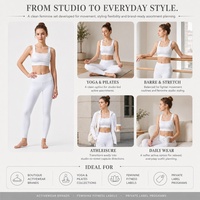 Ensemble de yoga personnalisé à pois métallisés, soutien-gorge à col en V et bretelles croisées, short cycliste taille haute croisée, idéal pour le Pilates, le studio et le fitness