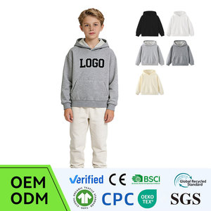 <span class=keywords><strong>Sweat</strong></span>-shirt à capuche pour enfants en coton et polyester, couleur unie, style automne, manches longues, vêtements pour enfants avec logo personnalisé - Product Image 1