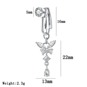 <span class=keywords><strong>Faux</strong></span> <span class=keywords><strong>Piercing</strong></span> Falsos Non Pierced <span class=keywords><strong>Faux</strong></span> Fake <span class=keywords><strong>Piercing</strong></span> Nombril Clip on Livraison Gratuite Anneaux de Nombril Mode Bijoux - Product Image 3