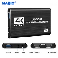 Equipo de captura de VIDEO 4K USB 3,0 Tarjeta de captura HDMI Captura de video HDMI para transmisión en vivo