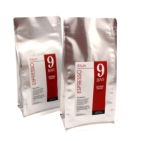 Échantillon gratuit de sacs de fond de boîte de sac de café de 12 oz pour le café pochette à fond plat avec valve de dégazage ziplock