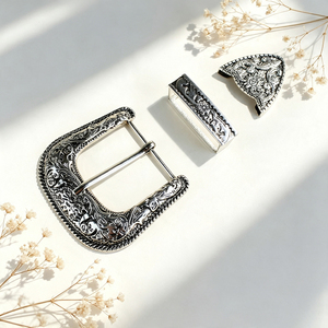 Hebilla de cinturón de 38 mm con diseño de cabeza de toro y estrella del Oeste de Texas, juego de 3 piezas de hebillas de pasador, accesorios de cinturón de vaquero vintage fundidos a presión - Product Image 3