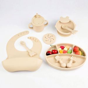 BPA Free Custom Silicone Baby Feeding <b>Set</b> Utensils Dishwasher Safe Non Toxic Portable Durable for <b>Kids</b> - Product Image 6