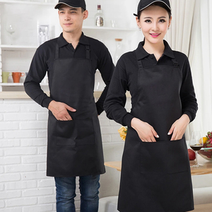 Ajustável Restaurante Garçom Uniforme Cozinha Avental 100% algodão Bakery Food <span class=keywords><strong>Service</strong></span> Impermeável Cozinhar Avental Longo Avental - Product Image 5