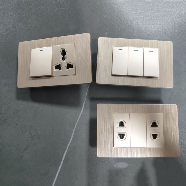 Vietnam Aluminum Brushed Cover Switch Socket