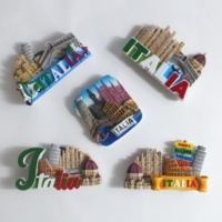 Aimants de réfrigérateur personnalisés en 3D de la ville d'Italie en gros, souvenirs de Milan, aimant de réfrigérateur pas cher, souvenir en résine, aimant de réfrigérateur DIY