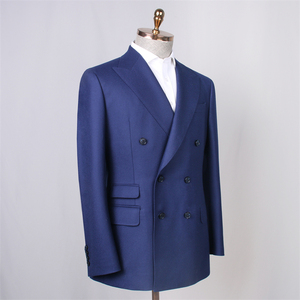 Super 110 Veste de costume pour <span class=keywords><strong>homme</strong></span> <span class=keywords><strong>Blazer</strong></span> 100% <span class=keywords><strong>laine</strong></span> Demi-toile Simple boutonnage Fermeture éclair Grande taille Respirant Devant plat - Product Image 5