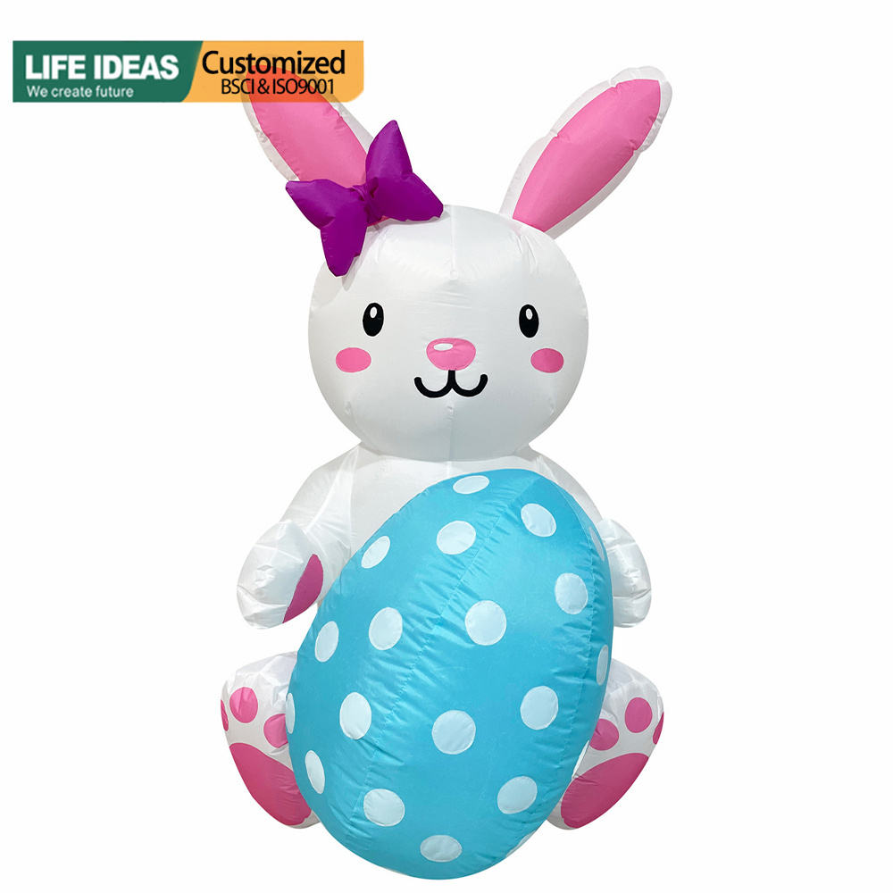 Conejito de Pascua inflable de los 4FT y huevo