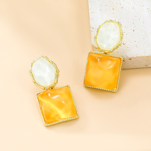 Pendientes de Plata de Primera Calidad con Forma de Grano de Agua Brillante, Cuadrados Irregulares y Ovalados, Elegantes, al por Mayor para Mujer - Product Image 3