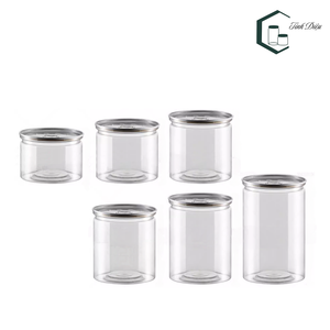 Boca ancha PET Forma redonda Tapa de anillo transparente Contenedor de alimentos y bebidas 85ml 460ml Proveedor de impresión de logotipo personalizado Vietnam - Product Image 3