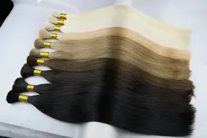 Virgin Remy menschliches Haar Verlängerung blondes Haar Massenverlängerungen natives unverarbeitetes 100 % natürliches Haar Massenware für Verlängerungen