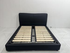 Cama tapizada de algodón y terciopelo con marco de madera maciza, conjunto de muebles de dormitorio de lujo de tamaño doble Queen King - Product Image 3