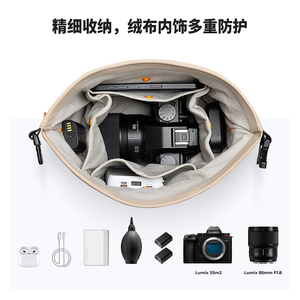 Mirrorless <b>Camera</b> <b>Bag</b> Shoulder Crossbody Solid Color Polyester Lightweight Universal For Dslr Slr Spring 2025 - Product Image 5